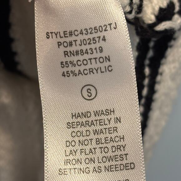 Cyrus Striped Textured Tie Front Sleeveless Sweater Vest - size Small - Picture 6 of 6